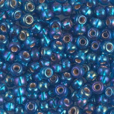Miyuki rocailles Perlen 6/0 - Silverlined capri blue ab 6-1025